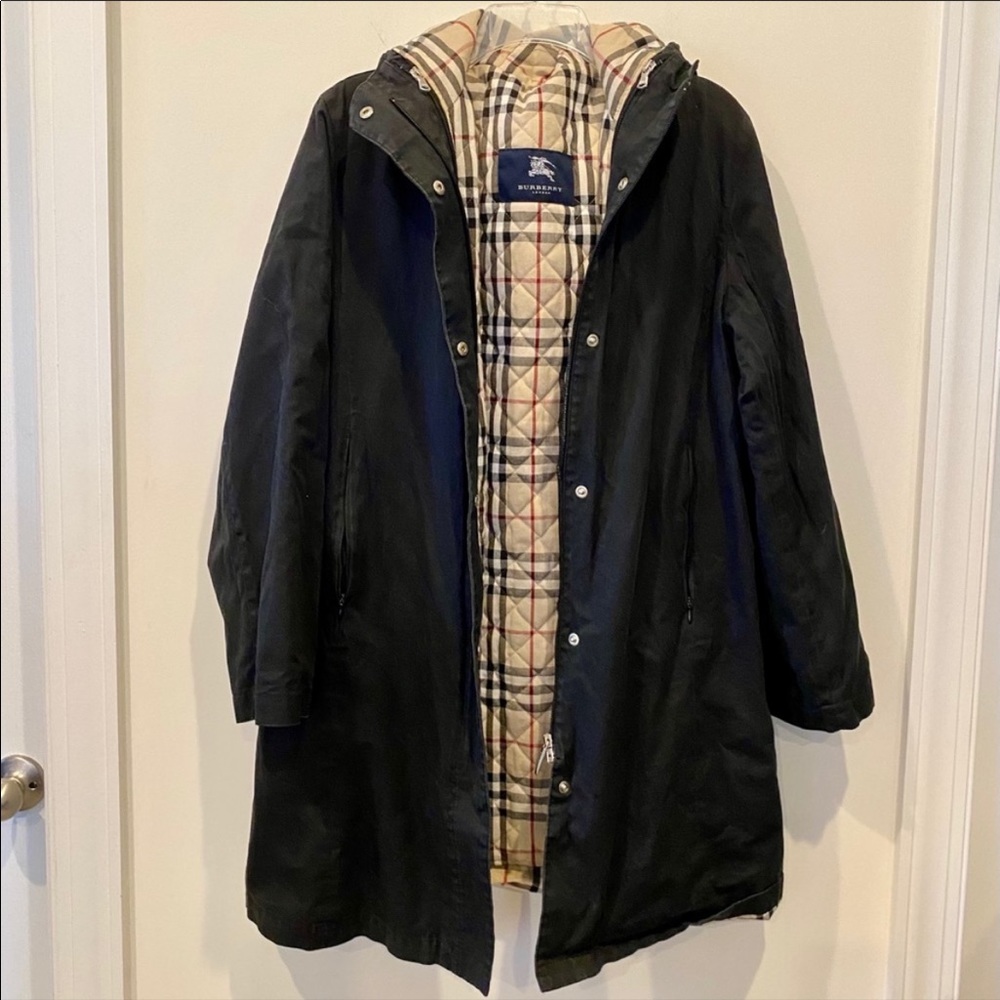 Burberry London Ella Lined Nova Check Hooded Coat